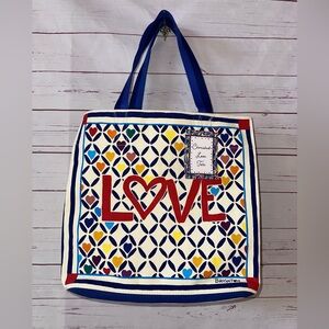 NWT BRIGHTON Cherished Love Tote Bag Canvas $150